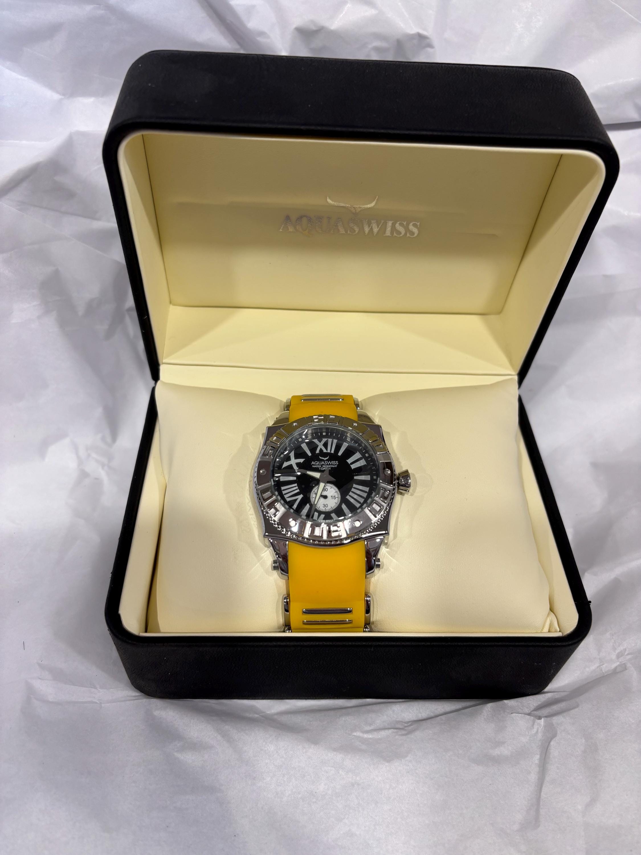 AquaSwiss Black and Gold Accent Sport Watch AQUASWISS Men main image 4