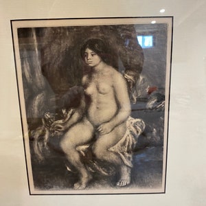Pierre-Auguste Renoir "Femme Nue Assise" Limited Framed with COA