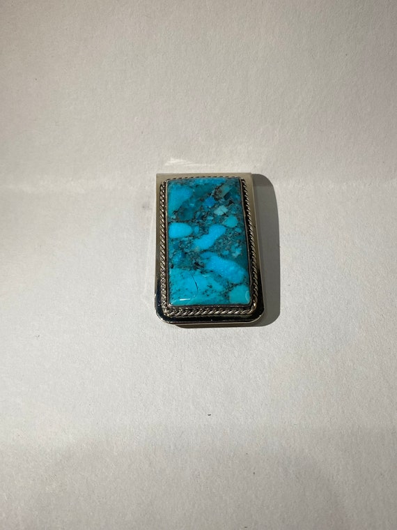 Silver Turquoise Money Clip - image 2