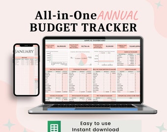 2026 Jahresbudget Tracker, All-in-One Google Sheet (Digitaler Download)
