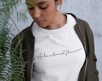 He Has A Plan And I Have A Purpose Crewneck Sweatshirt, Her Gift Ideas, Cute Sweatshirts, Christian, Faith