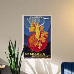 La Chablisienne, Art Deco Wine Poster