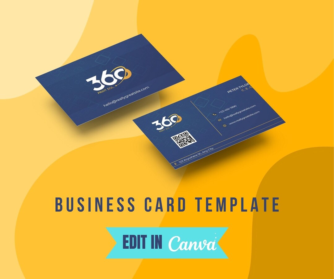 Business Card Template Etsy