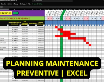Maintenance service manager on Excel | Maintenance contract manager on Excel | Maintenance subcontracting manager