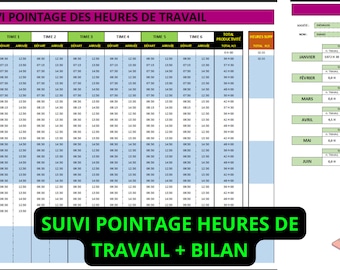 Employee Time Tracking | Excel Template | Employee Work Schedule | Staff Planner