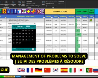 Excel Issue Tracking | Issue Tracker | Excel Issue Tracker Template | Planner | Action Tracker