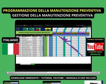 Preventive maintenance planning in Excel | Preventive maintenance on Excel | Preventive handling calendar in Excel