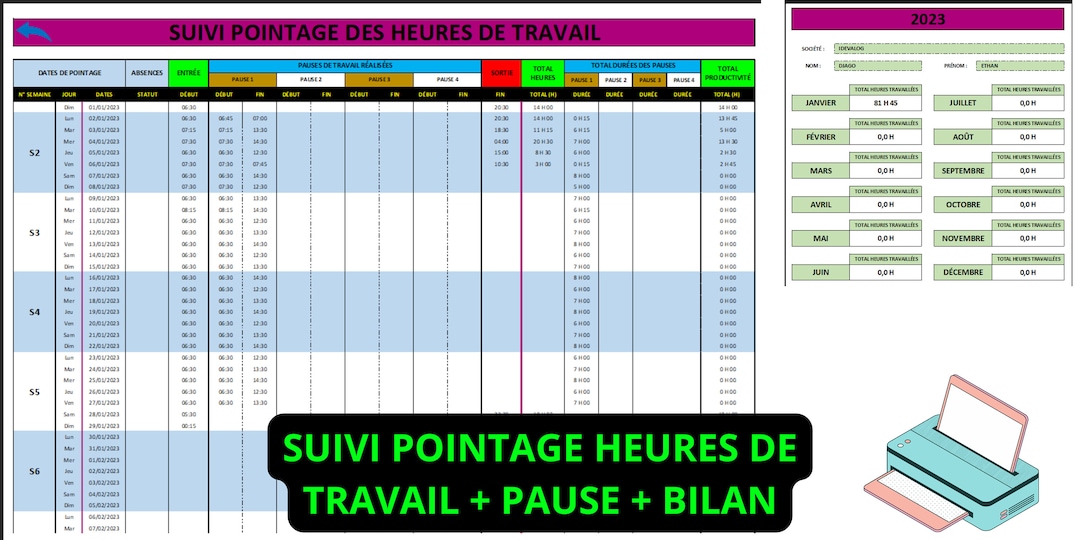 Tracking Employee Working Hours Excel Template Employee Work Schedule ...