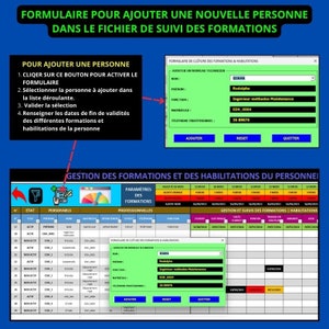 Suivi des formations et habilitations du personnel sur Excel Gestionnaire de suivi des formations et habilitations du personnel sur excel image 5