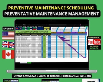 Preventive Maintenance Schedule in Excel | Preventive Maintenance Excel | Preventive Maintenance Calendar in Excel | CMMS Excel