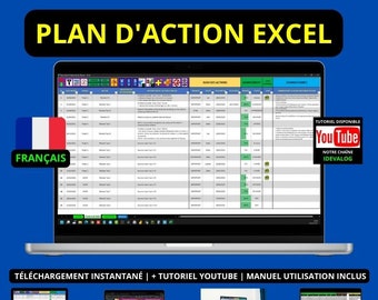Multi-Language Excel Action Plan, Task List / TODO List / Action Planner / Professional Action Plan / Todo List / To Do