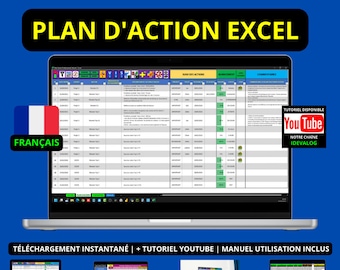 Excel Multi-Language Action Plan, Task List / TODO List / Action Planner / Professional Action Plan / Todo list / To do