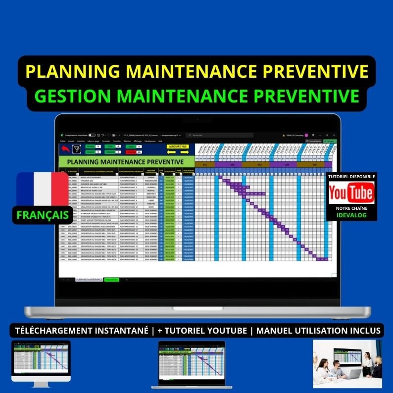 France Routine Maintenance Gestion de maintenance préventive sur Excel | Maintenance préventive ...