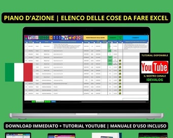 Piano d'azione Excel | Elenco attività | Elenco delle cose da fare | Business Planner | Professional piano