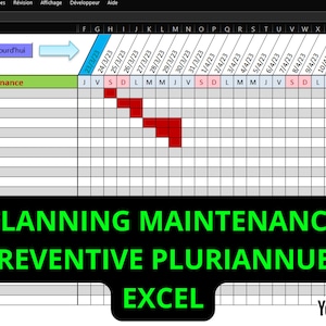 Preventive maintenance management on Excel / Preventive maintenance on Excel / Preventive Maintenance Excel / Maintenance planner
