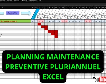 Gestion de la maintenance préventive sur Excel / Maintenance préventive sur Excel / Preventive Maintenance Excel / Maintenance planner