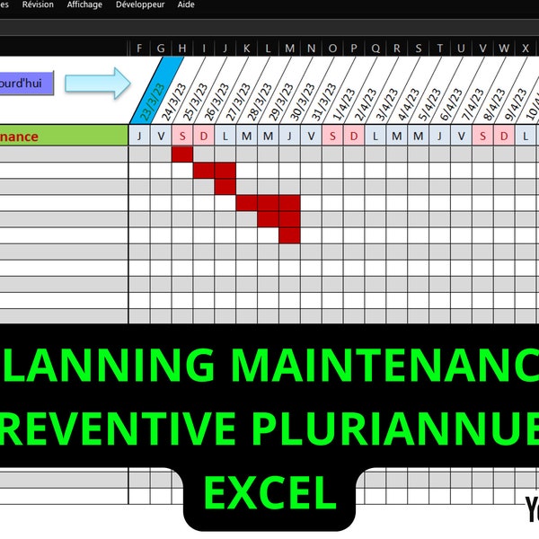 Gestion de la maintenance préventive sur Excel / Maintenance préventive sur Excel / Preventive Maintenance Excel / Maintenance planner