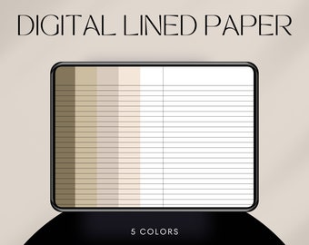 Papier ligné imprimable | Collège ligné + graphique + pointillé | Papier pour prise de notes | Lettre | Téléchargement numérique