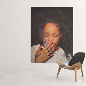 Rihanna Poster, Singer Poster, Vintage Poster, Fashion Art, Rihanna Fan Gift, Rihanna Party Illustration Wall Art Print - Digital Download