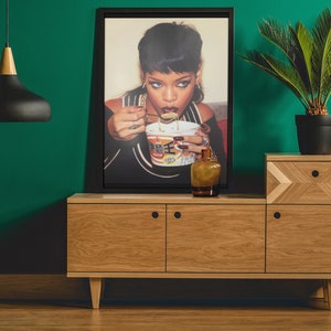 Rihanna Poster, Noodles, Vintage Poster, Fashion Art, Rihanna Fan Gift, Rihanna Illustration Wall Art Print - Digital Download