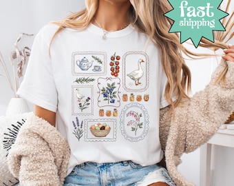 Comfort Colors® Cottagecore Shirt, Goose Shirt, Gardening Shirt, Summer Spring Shirt, Gift for Her, Gift For Mother's Day, Plant Lover Tee