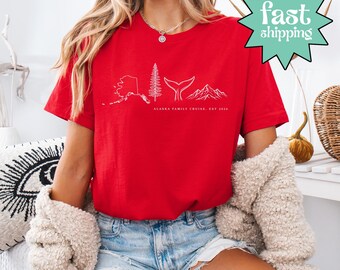 Comfort Colors® Alaska Family Cruise Shirt, Alaska Vacation Tee, Family Cruise Shirt, Travel Adventure Tee, Alaska Trip Tee, Cruise Graphic