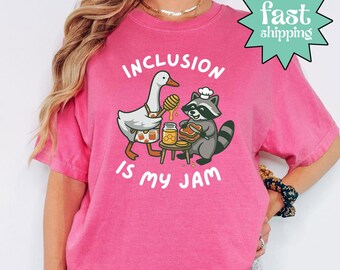 Comfort Colors® Inclusion Is My Jam Shirt, Funny Teacher Inclusion Tee, Autism Awareness Shirt, Inclusive Classroom Shirt, Support Graphic