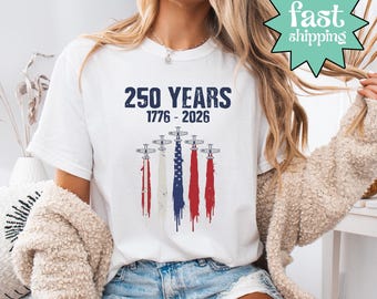 Comfort Colors® 250 Years 1776-2026 Shirt, USA 250th Anniversary Tee, Patriotic America Shirt, Freedom Graphic Tee, Vintage USA Shirt