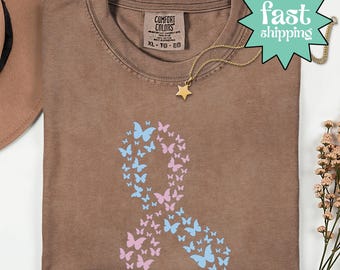 Comfort Colors® Graviditets- och spädbarnsförlust-tröja, T-shirt för medvetenhetsmånaden för spädbarnsförlust, present till spädbarnsförlust, present till kvinnor, stödjande tröja för spädbarnsförlust