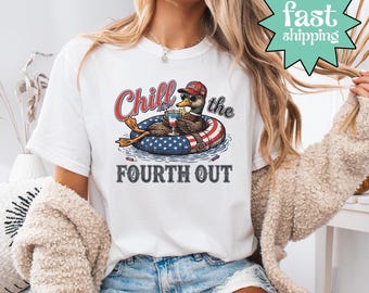 Comfort Colors® Chill The Fourth Out Shirt, Funny 4th of July Tee, Patriotic USA Shirt, Summer BBQ Shirt, America Party Tee, USA Humor Shirt