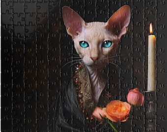 Cornish Rex cat jigsaw puzzle | Cat lover gift,  Kitten puzzle box, Jig saw puzzles, 1000 piece puzzle, Puzzle for adults