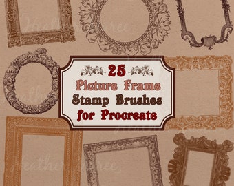 Frame stamps for Procreate | Picture frame brushes, Vintage stamps for Procreate, Antique border brush stamps