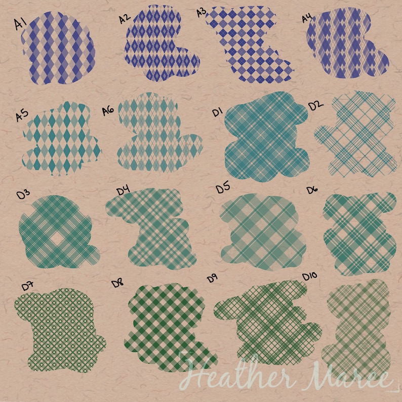 Plaid Pattern Brushes for Procreate, Tartan Seamless Patterns, Argyle