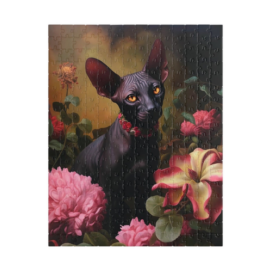 1000 Teile Sphynx Katze Puzzle - 67,5x67,5cm Dschungel Motiv Für Erwachsene