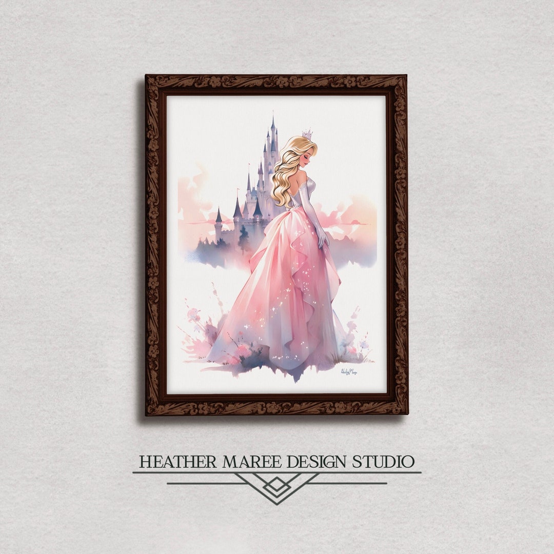 Sleeping Beauty Fairytale Fine Art Prints, Princess Wall Art, Coquette