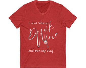 Unisex Jersey Short Sleeve V-Neck Tee