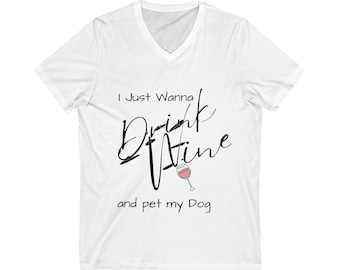 Unisex Jersey Short Sleeve V-Neck Tee