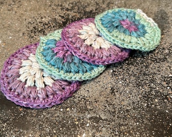 Cotton Crocheted Face Scrubbies: Reusable Makeup Remover Pads