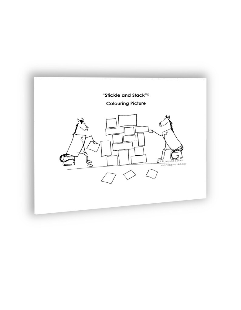 Colouring Picture “stickle and Stack: Stacking Blocks” – Creative and ...