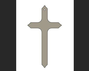 Crucifixo redondo pendurado DXF