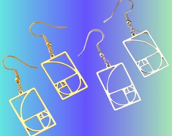 Boucles d'oreilles rapport de Fibonacci
