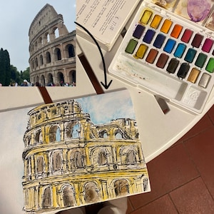 Benutzerdefinierte Grafik | Personalisiertes Mixed Media Gemälde vom Foto | Handgemalte Postkarten | Aquarellmalerei | Tuschezeichnung