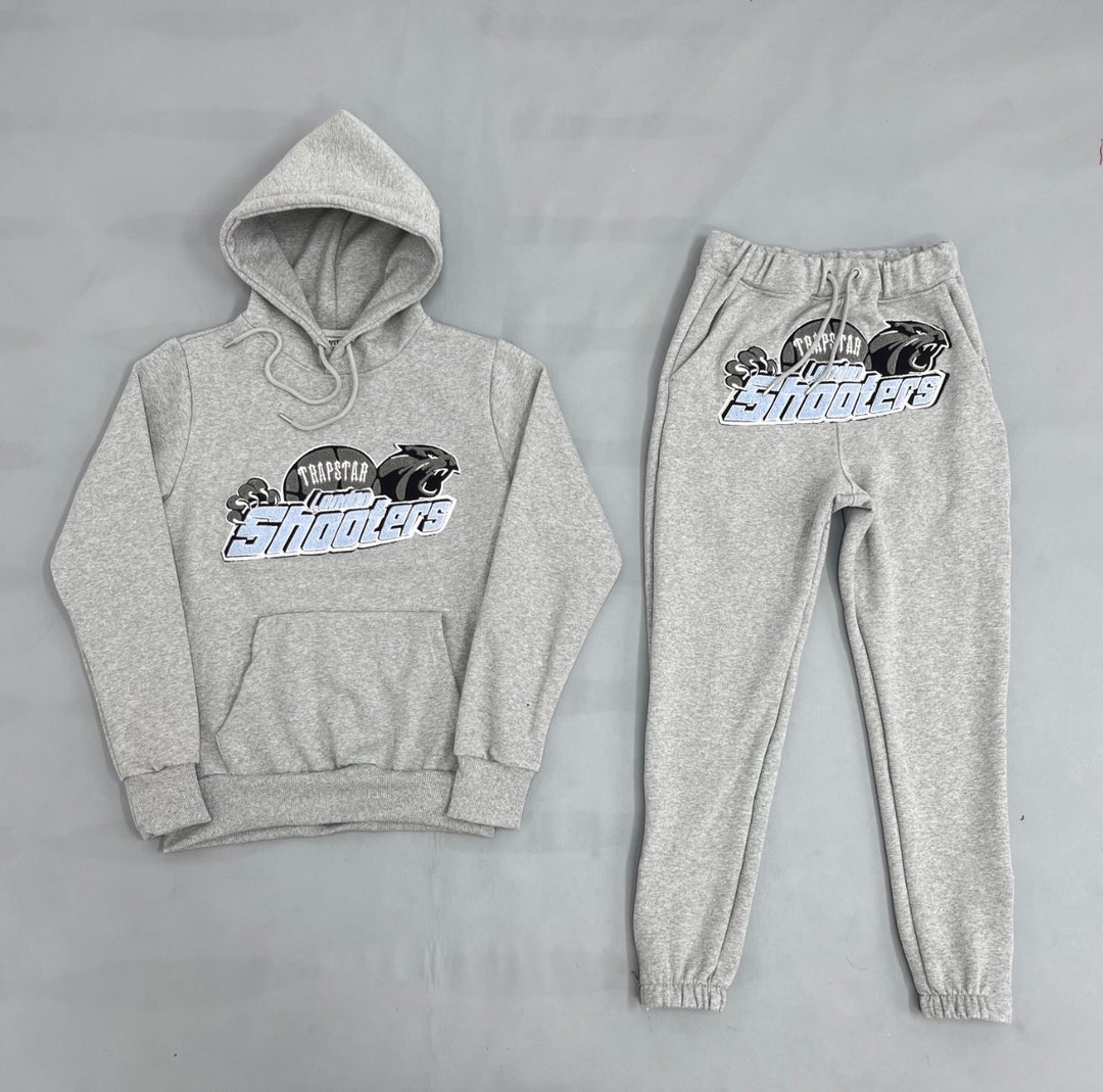 Trapstar Shooters Tracksuit Baby Blue Grey Etsy