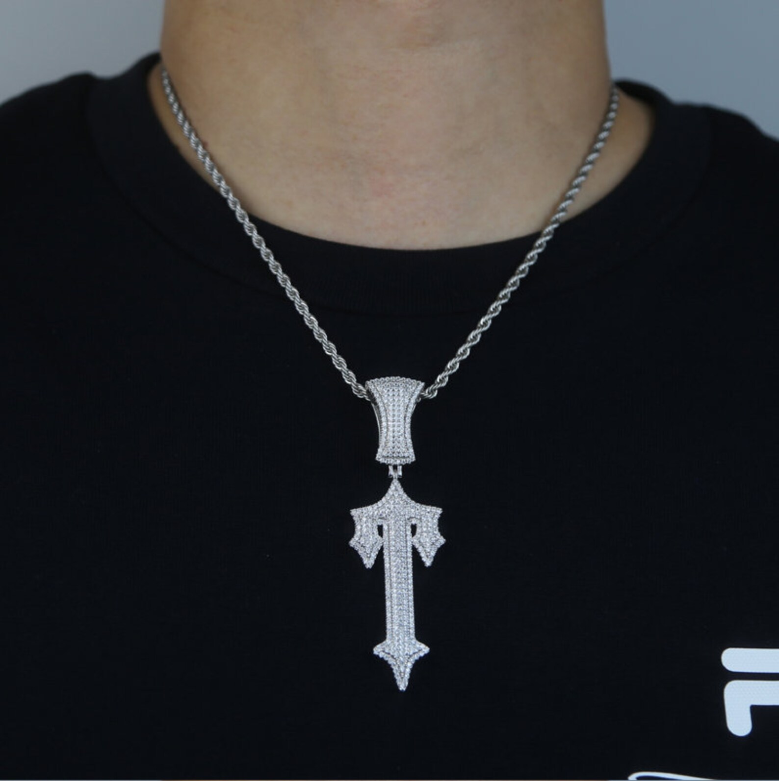 Pendant Trapstar Iced Out Necklace Stone Zirconium With Chain Etsy UK