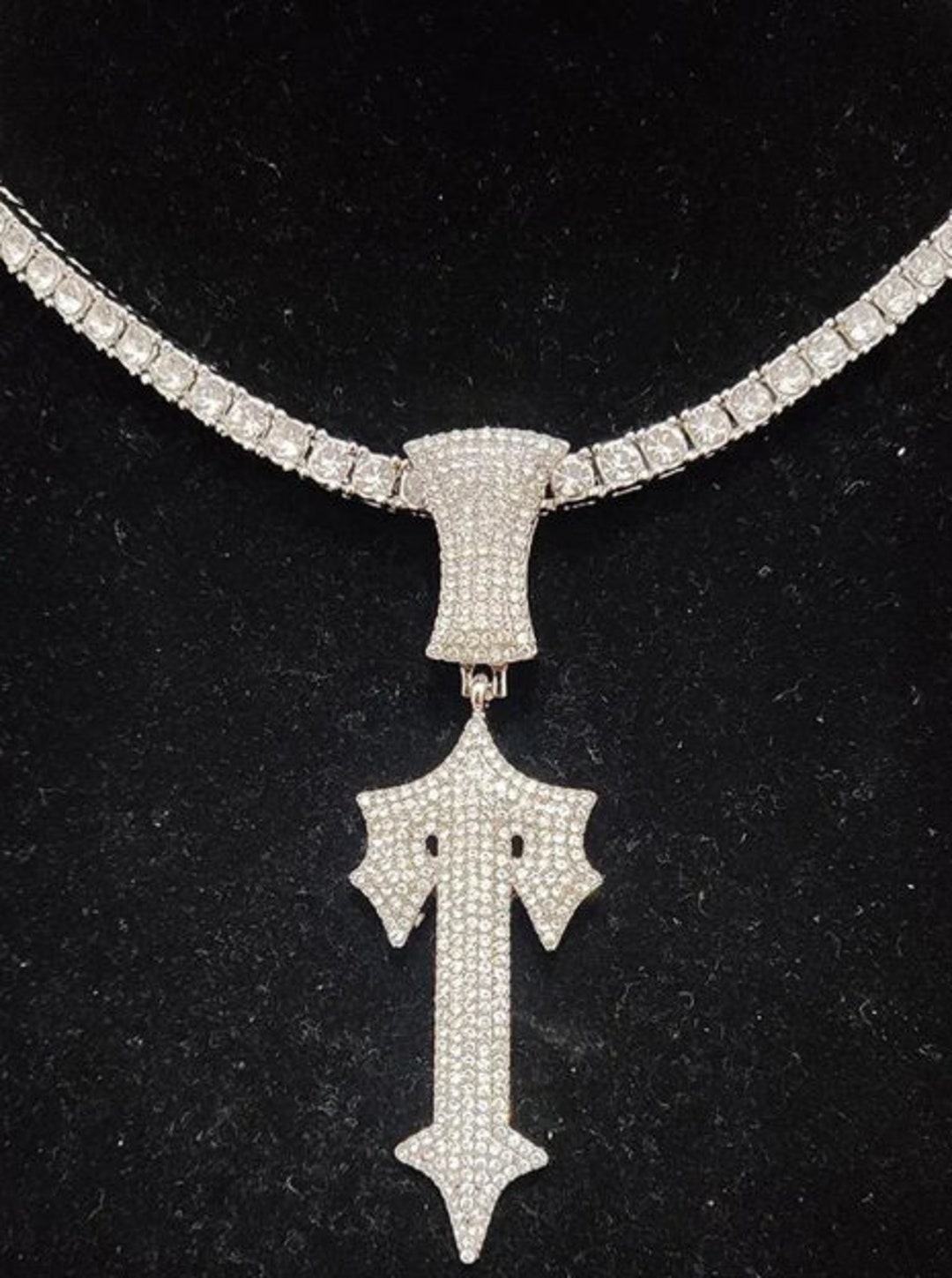 Pendant Trapstar Iced Out Necklace Stone Zirconium With Chain Etsy UK