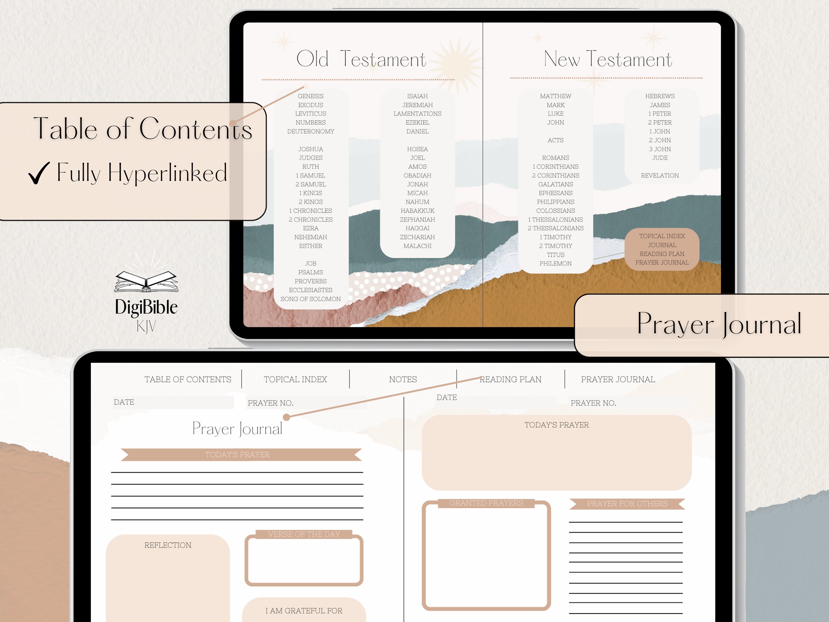 Digital Journaling Bible KJV Bible Hyperlinked iPad Android Bible