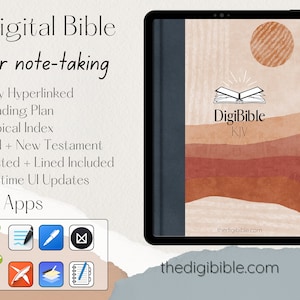 Digital Journaling Bible | KJV Bible | Hyperlinked | iPad Android Bible Journal | Journal Bible for Goodnotes | Digital Journal Study Bible