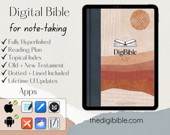 Digitale Journaling Bibel | KJV Bibel | Hyperlink | iPad Android Bibel Journal | Journal Bibel für Goodnotes | Digitale Zeitschrift Studienbibel