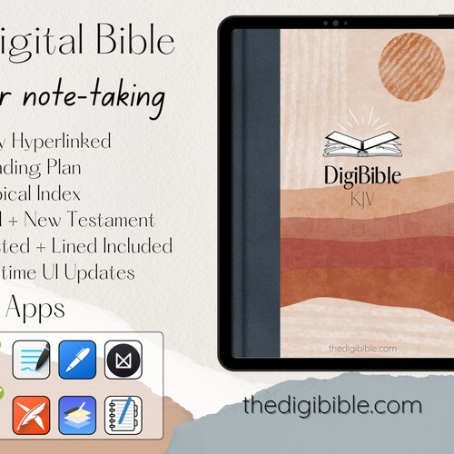 Digital Journaling Bible KJV Bible Hyperlinked Ipad Etsy