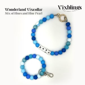 Vixcollar with name & MATCHING Bracelet  - WONDERLAND - Match your dog